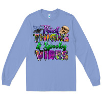 Colony Blue thick thighs and spooky vibes Long Sleeve Tee - BundleAndBundleShop