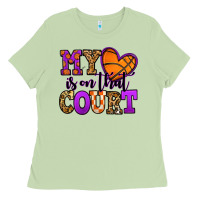 Matcha my heart is on that court basketball Ladies Tee - Jasminsmagicworld