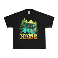 Black camping caravan home Urban Heavy Tee - NancyCooperArtShop