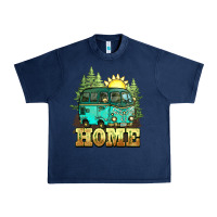 Navy camping caravan home Urban Heavy Tee - NancyCooperArtShop