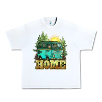 White camping caravan home Urban Heavy Tee - NancyCooperArtShop