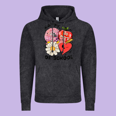 Happy 100 Days Of School Vintage Hoodie Designed By Maliassmallbusiness