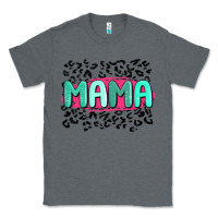 Charcoal Heather mama leopard Classic Tee - MaliasSmallBusiness