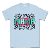 Dusty Blue mama leopard Classic Tee - MaliasSmallBusiness