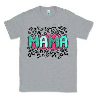 Heather Grey mama leopard Classic Tee - MaliasSmallBusiness
