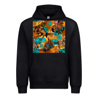 Black cowboy rodeo seamless pattern Urban Hoodie - BundleAndBundleShop