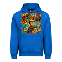 Cobalt cowboy rodeo seamless pattern Urban Hoodie - BundleAndBundleShop