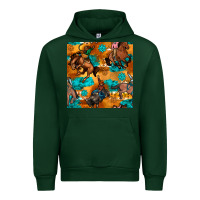 Forest Green cowboy rodeo seamless pattern Urban Hoodie - BundleAndBundleShop