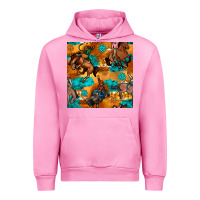 Fuchsia Pink cowboy rodeo seamless pattern Urban Hoodie - BundleAndBundleShop