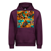 Mauve Wine cowboy rodeo seamless pattern Urban Hoodie - BundleAndBundleShop