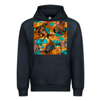 Navy cowboy rodeo seamless pattern Urban Hoodie - BundleAndBundleShop