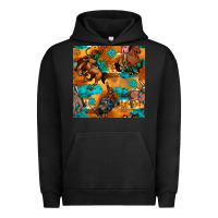 Pigment Black cowboy rodeo seamless pattern Urban Hoodie - BundleAndBundleShop