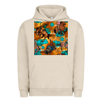 Pigment French Oak cowboy rodeo seamless pattern Urban Hoodie - BundleAndBundleShop