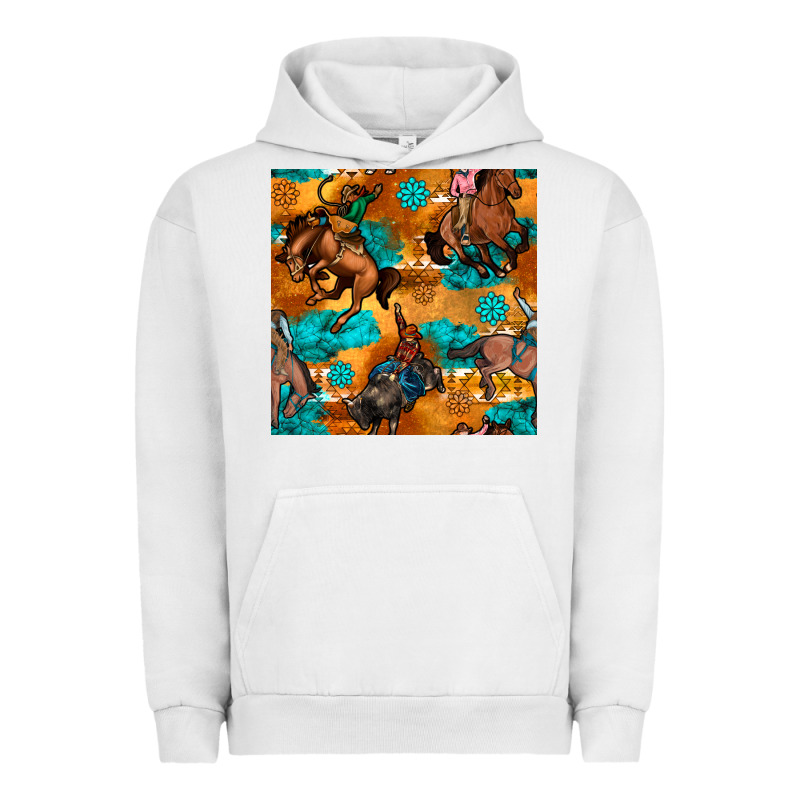 Cowboy Rodeo Seamless Pattern Urban Hoodie by BundleAndBundleShop | Teevron