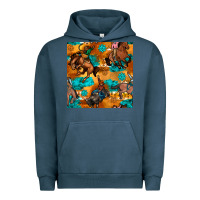 Pigment Midnight Navy cowboy rodeo seamless pattern Urban Hoodie - BundleAndBundleShop