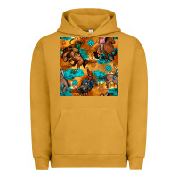 Pigment Peanut Butter cowboy rodeo seamless pattern Urban Hoodie - BundleAndBundleShop
