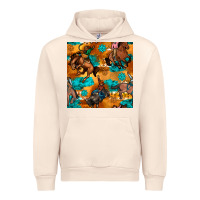 Sandshell cowboy rodeo seamless pattern Urban Hoodie - BundleAndBundleShop