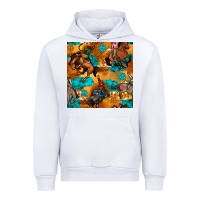 White cowboy rodeo seamless pattern Urban Hoodie - BundleAndBundleShop