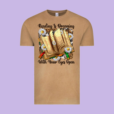 Reading Is Dreaming With Your Eyes Open Vintage Tee Designed By Nancycooperartshop