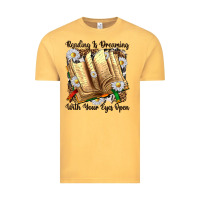 Vintage Mustard reading is dreaming with your eyes open Vintage Tee - NancyCooperArtShop