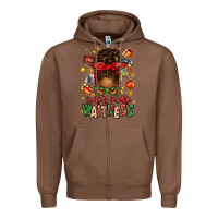 Chestnut santa's favorite waitress messy bun Zipper Hoodie - texasbilliewilder