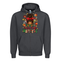 Smoke santa's favorite waitress messy bun Zipper Hoodie - texasbilliewilder