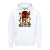 Santa's Favorite Waitress Messy Bun Zipper Hoodie | Teevron
