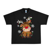 Black Christmas reindeer Urban Heavy Tee - MaliasSmallBusiness