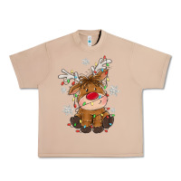 Burro Christmas reindeer Urban Heavy Tee - MaliasSmallBusiness