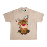 French Oak Christmas reindeer Urban Heavy Tee - MaliasSmallBusiness