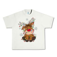 Pistachio Christmas reindeer Urban Heavy Tee - MaliasSmallBusiness