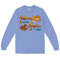 Colony Blue Autumn Skies Pumpkin Pies Long Sleeve Tee - BundleAndBundleShop