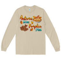 Mushroom Autumn Skies Pumpkin Pies Long Sleeve Tee - BundleAndBundleShop