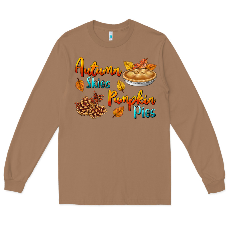 Autumn Skies Pumpkin Pies Long Sleeve Tee by BundleAndBundleShop | Teevron