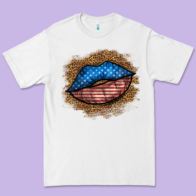 Western 4 Of July Lips Premium Tee Designed By Bundleandbundleshop