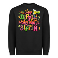 Black chip dippin' margarita sippin' Heavyweight Sweatshirt - LillyAllenDesigns