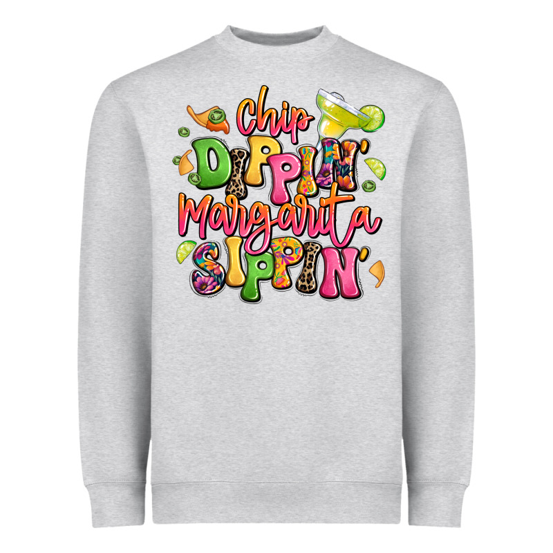 Chip Dippin' Margarita Sippin' Heavyweight Sweatshirt by LillyAllenDesigns | Teevron