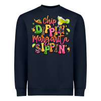 Navy chip dippin' margarita sippin' Heavyweight Sweatshirt - LillyAllenDesigns