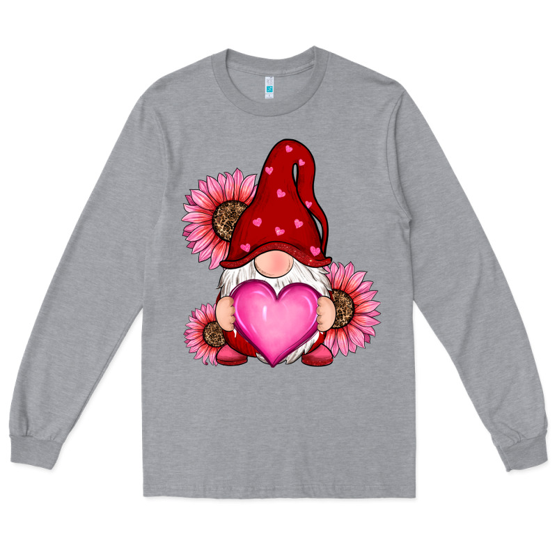 Valentines Day With Sunflowers Gnomes Long Sleeve Tee by RanaPortraitStore | Teevron