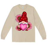 Mushroom valentines day with sunflowers gnomes Long Sleeve Tee - RanaPortraitStore