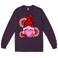 Plum valentines day with sunflowers gnomes Long Sleeve Tee - RanaPortraitStore