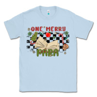 Dusty Blue one merry para Classic Tee - MaliasSmallBusiness