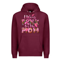 Burgundy i wear pink for my mom Premium Hoodie - CowGirlArtShop