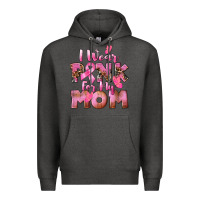 Charcoal Heather i wear pink for my mom Premium Hoodie - CowGirlArtShop