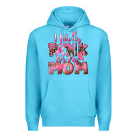 Ocean Blue i wear pink for my mom Premium Hoodie - CowGirlArtShop