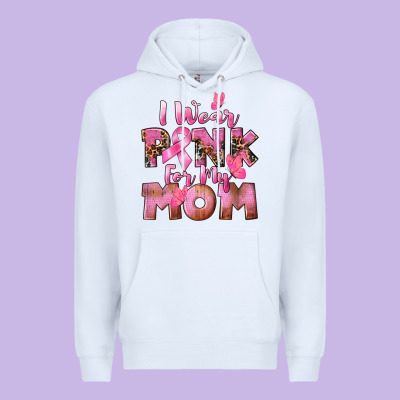 I Wear Pink For My Mom Premium Hoodie Designed By Cowgirlartshop