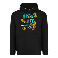 Black Super mom super wife super tired Heavyweight Hoodie - CowGirlArtShop