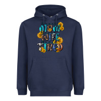 Navy Super mom super wife super tired Heavyweight Hoodie - CowGirlArtShop
