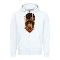 White afro messy bun leopard bow Zipper Hoodie - texasbilliewilder