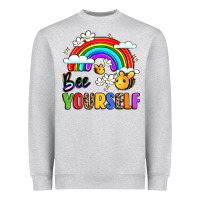 Heather Grey bee yourself Heavyweight Sweatshirt - LillyAllenDesigns
